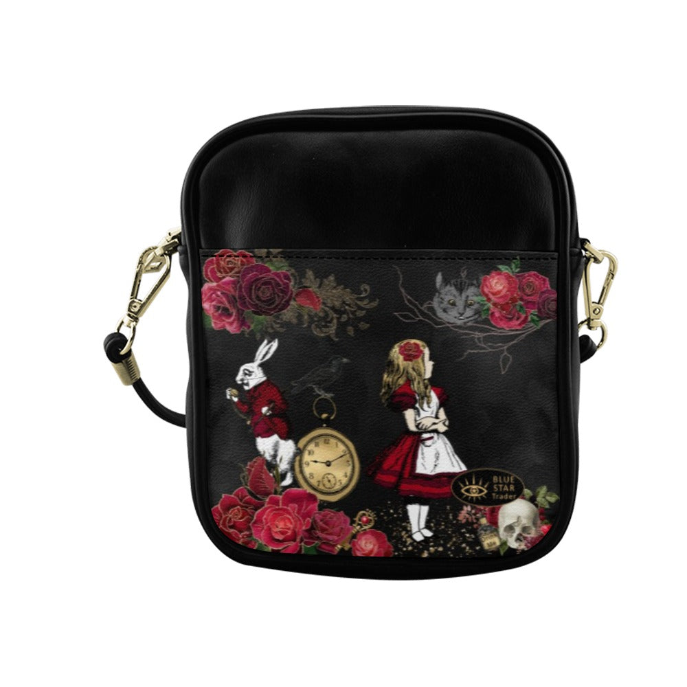 Red Alice in Wonderland Mini Phone Purse - Crossbody Sling Bag