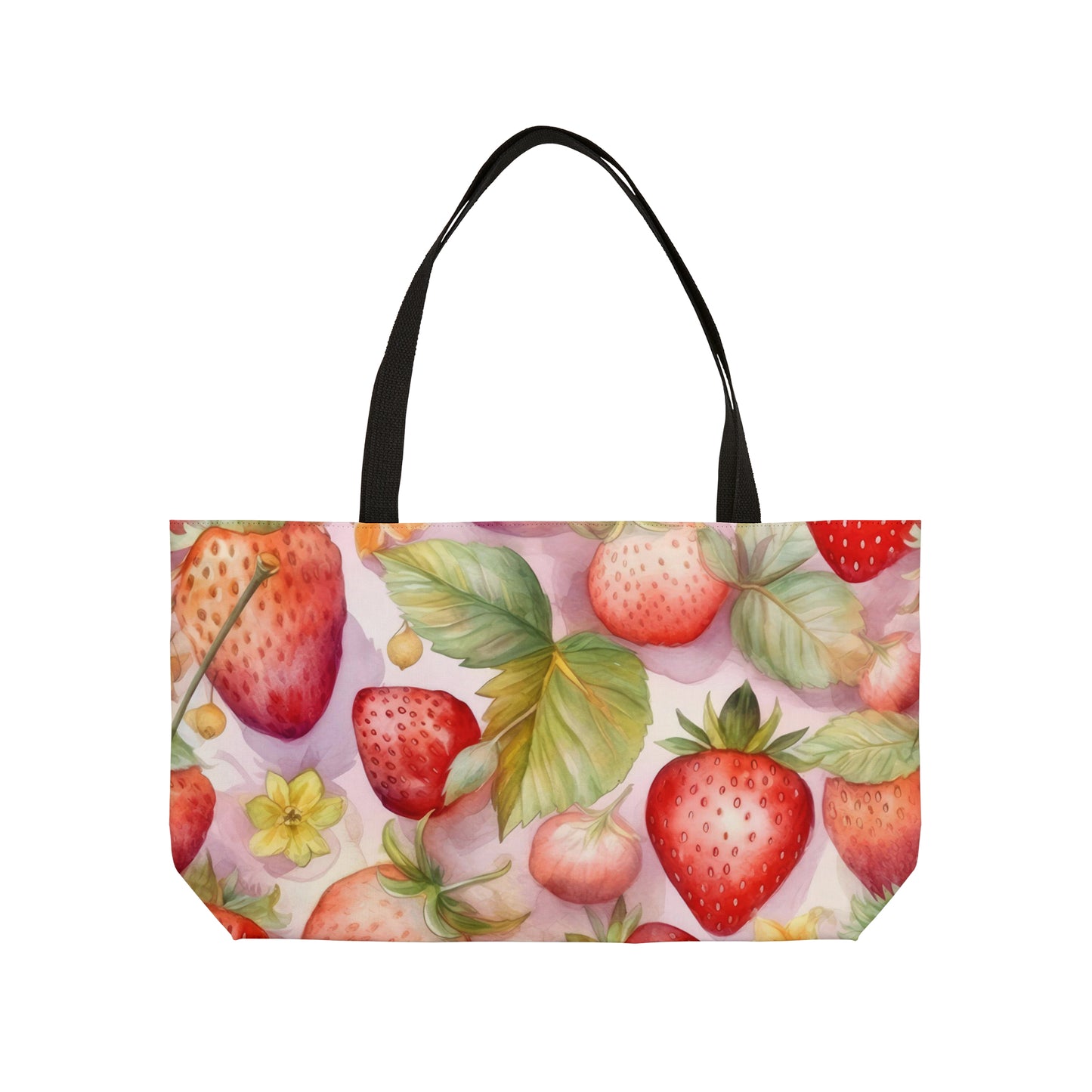 Cute Pink Strawberries Weekender Tote Bag