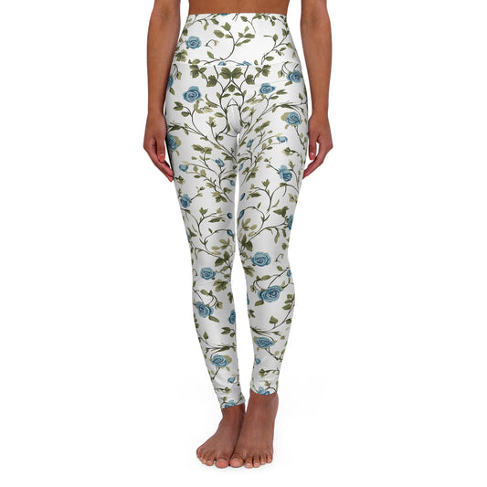 Floral High Waisted Yoga Leggings - Comfortable Workout Tights for Active Women
