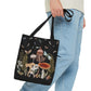 Cottage Mushrooms Tote Bag, Dark Academia Bag, Cottagecore Bag