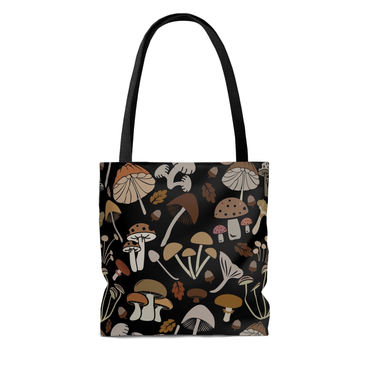 Brown Mushrooms Tote Bag, Dark Academia Bag
