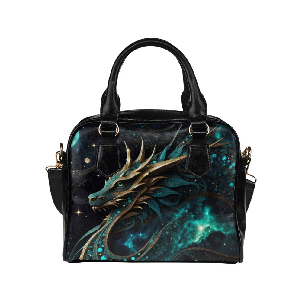 emerald green dragon purse celestial hand bag outer space