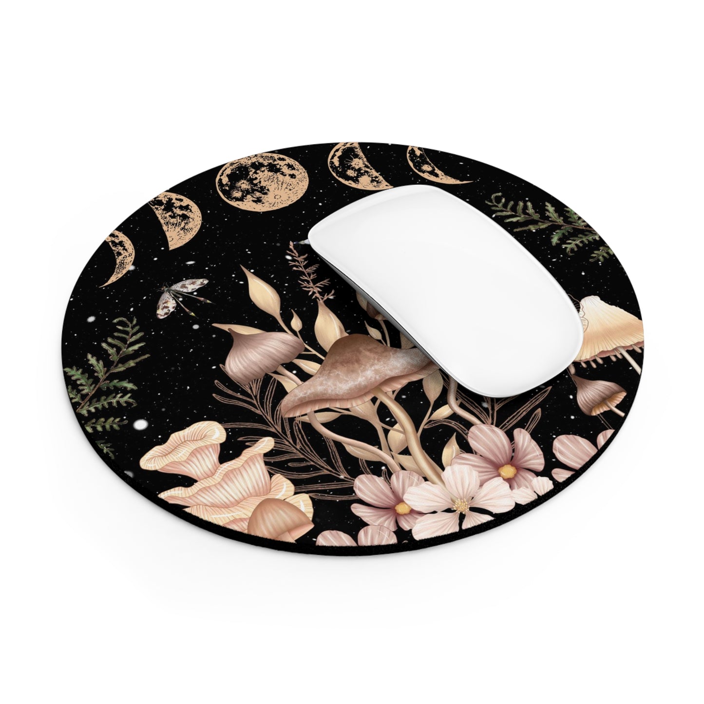 Elegant Mushrooms Mouse Pad, Neutral Office Accessories