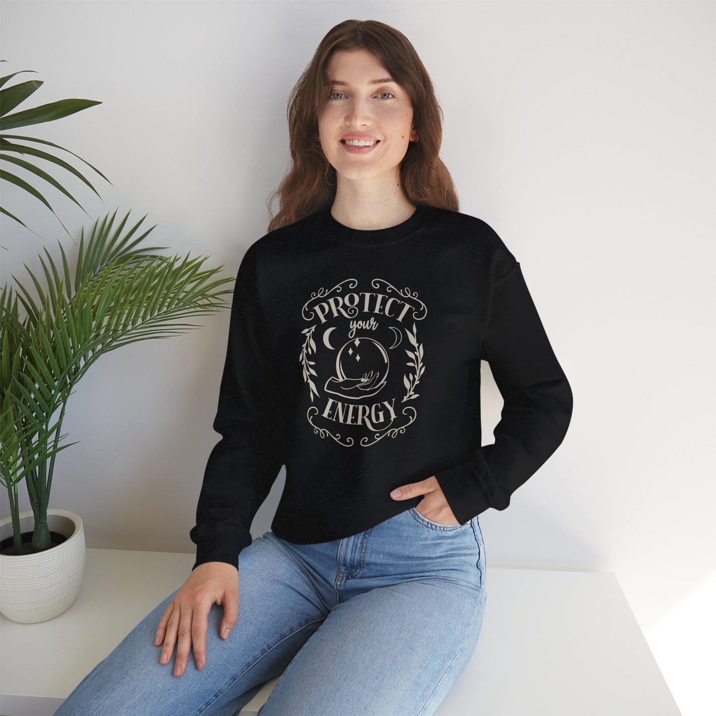 Protect Your Energy | Witchy Black Sweatshirt