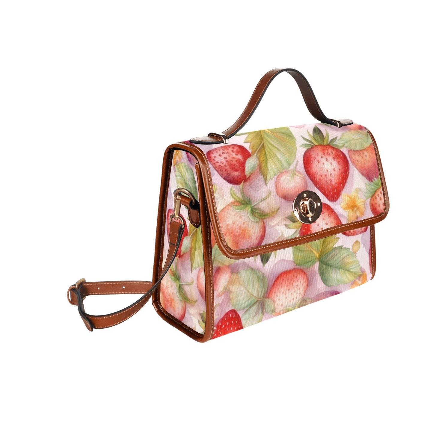 pink strawberries purse handbag shoulderbag