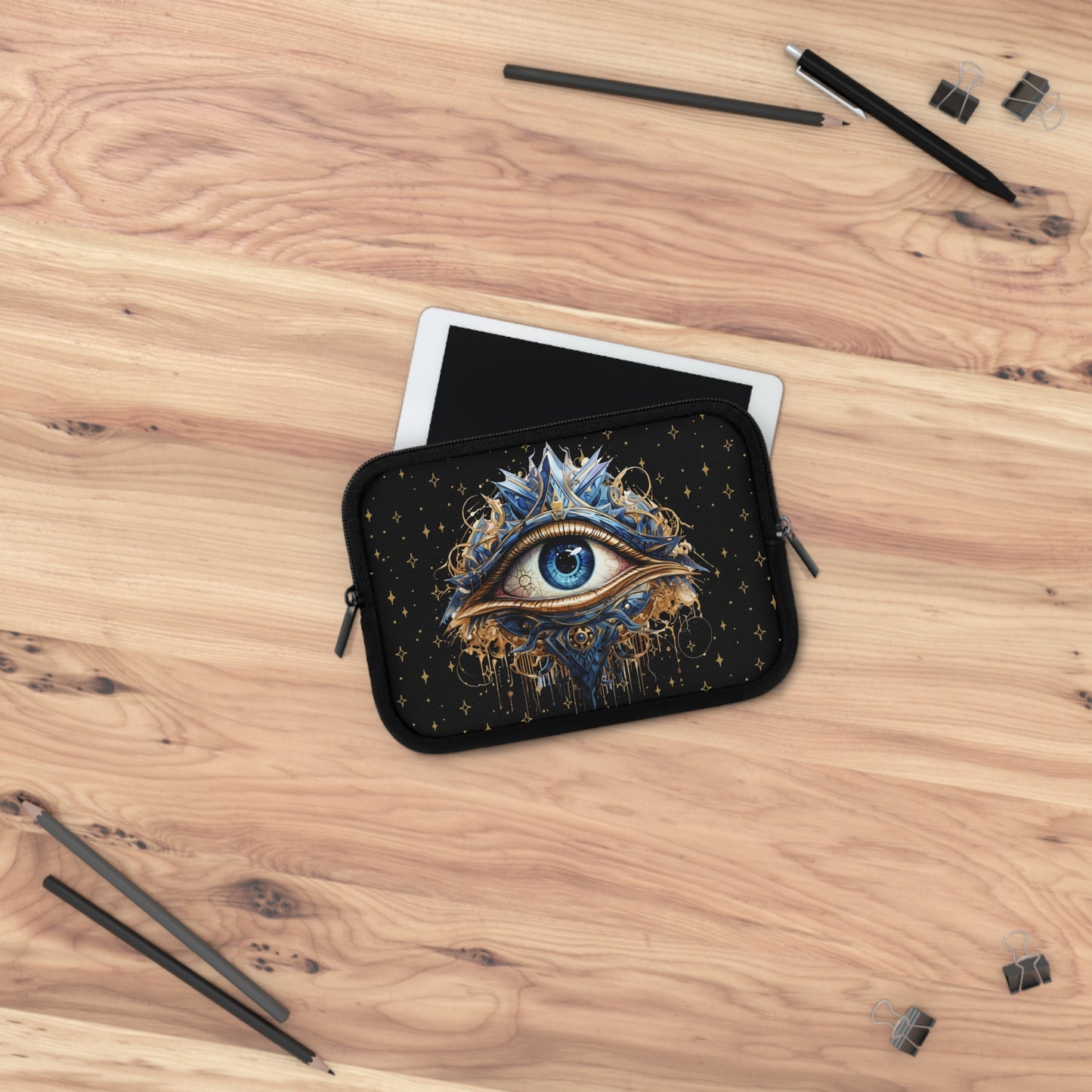 Psychic Eye Laptop Case, laptop sleeve, Pagan Wiccan ipad tablet padded cover travel case