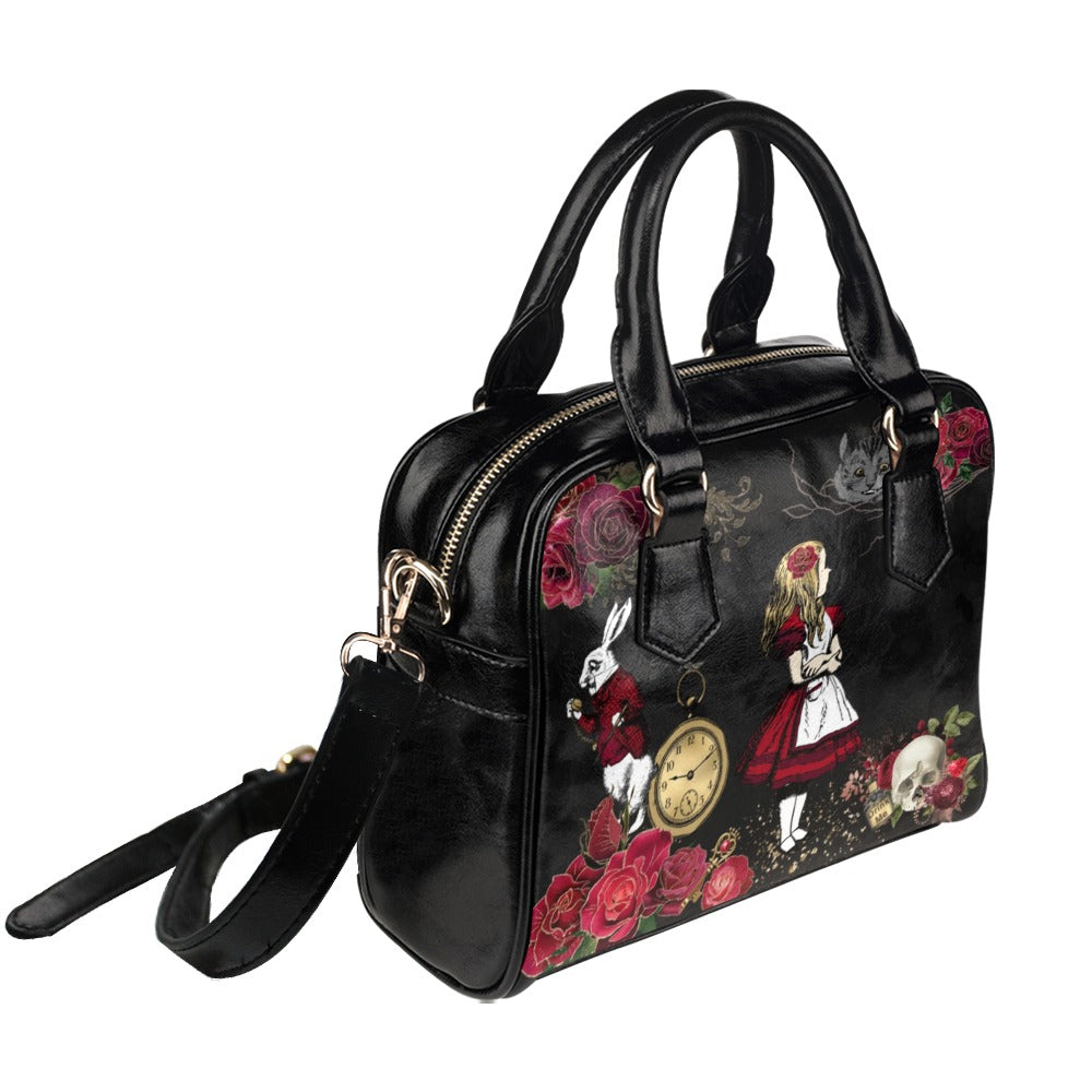 Red Alice In Wonderland Handbag #1, Bowler Bag Purse