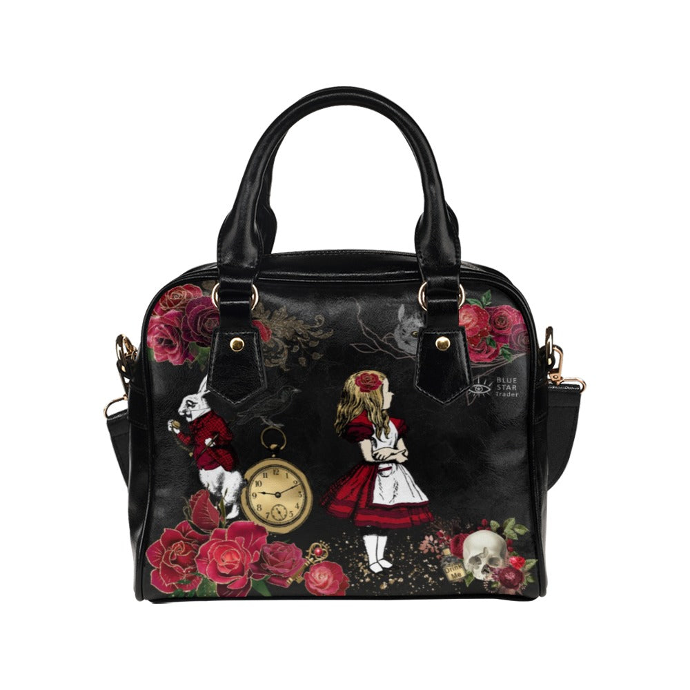 Red Alice In Wonderland Handbag #1, Bowler Bag Purse