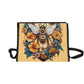 Yellow Honey Bee Tattoo Style Handbag Purse Cross Body Bag