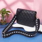 Black and White Arrows Purse Strap, adjustable length guitar strap