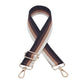 Dark Brown Striped Purse Strap, Bag Strap | 28 - 50 Inch Guitar purse straps