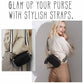 BLACK WHITE GOLD STRIPED Purse & Bag Straps | Adjustable Length Crossbody purse straps