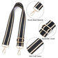 BLACK GOLD STRIPED Purse & Bag Straps | Adjustable Length Crossbody purse straps