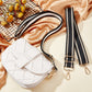 BLACK WHITE GOLD STRIPED Purse & Bag Straps | Adjustable Length Crossbody purse straps