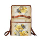 Honey Bee with Yellow Flowers Purse Handbag