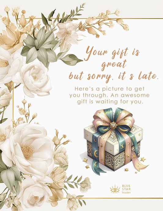 Late Gift Printable - with White Flowers (#10)