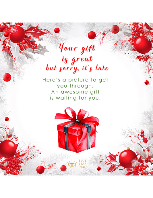 Late Gift Printable - Christmas Red Gift Box (#03)