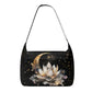 Lotus Moon Canvas Computer Bag, Witchy Shoulder Bag