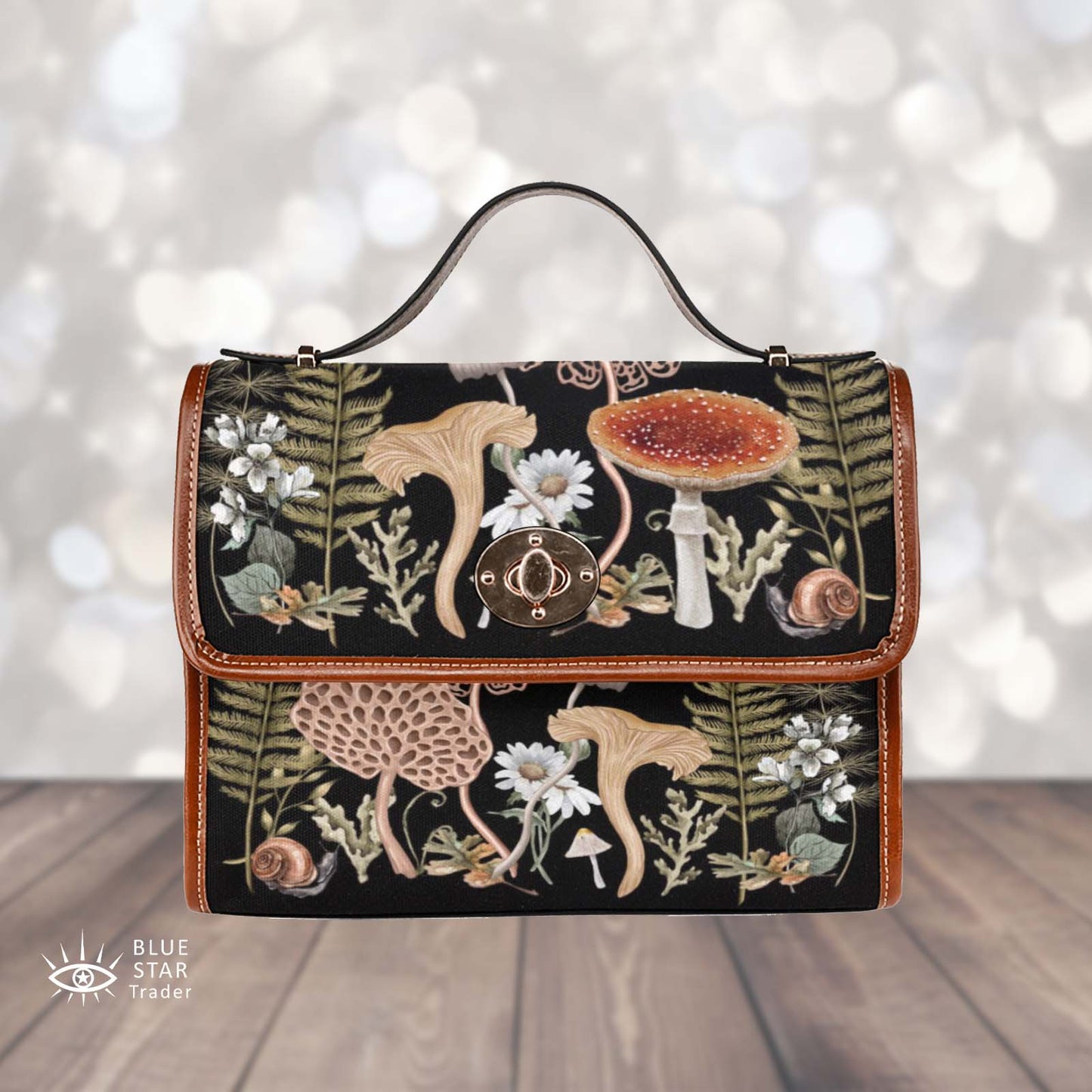 Cottage Mushroom Purse, Satchel, Cottage Core Handbag, Cross Body Bag