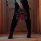 Black and red octopus purse, Goth bag, shoulder bag, hand bag