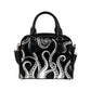 Black and White Octopus Tentacles Purse, Goth Bowler Bag