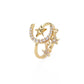 Gold Moon and Stars Charm Ring Size 6.5