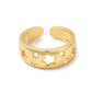 Stars Cutout Band Ring, Gold Brass Size 7