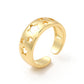Stars Cutout Band Ring, Gold Brass Size 7