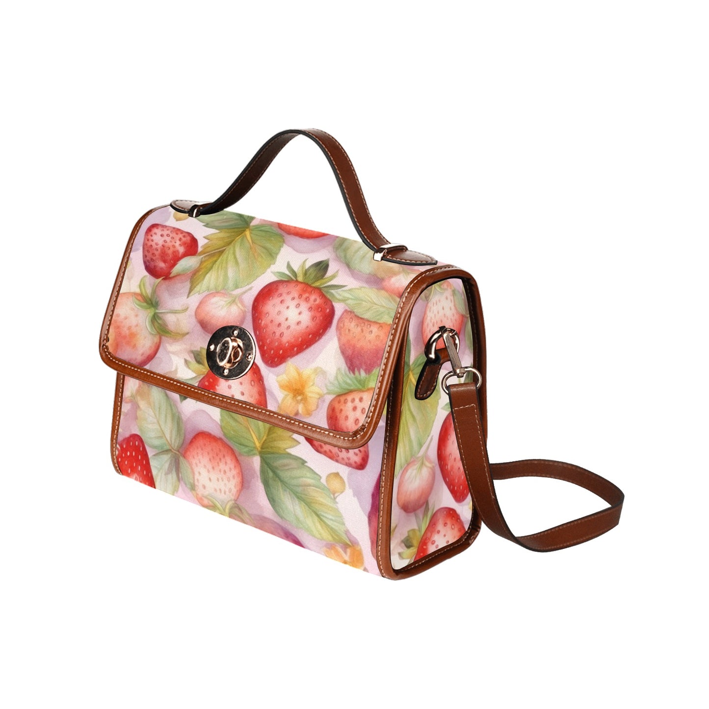 pink strawberries purse handbag shoulderbag