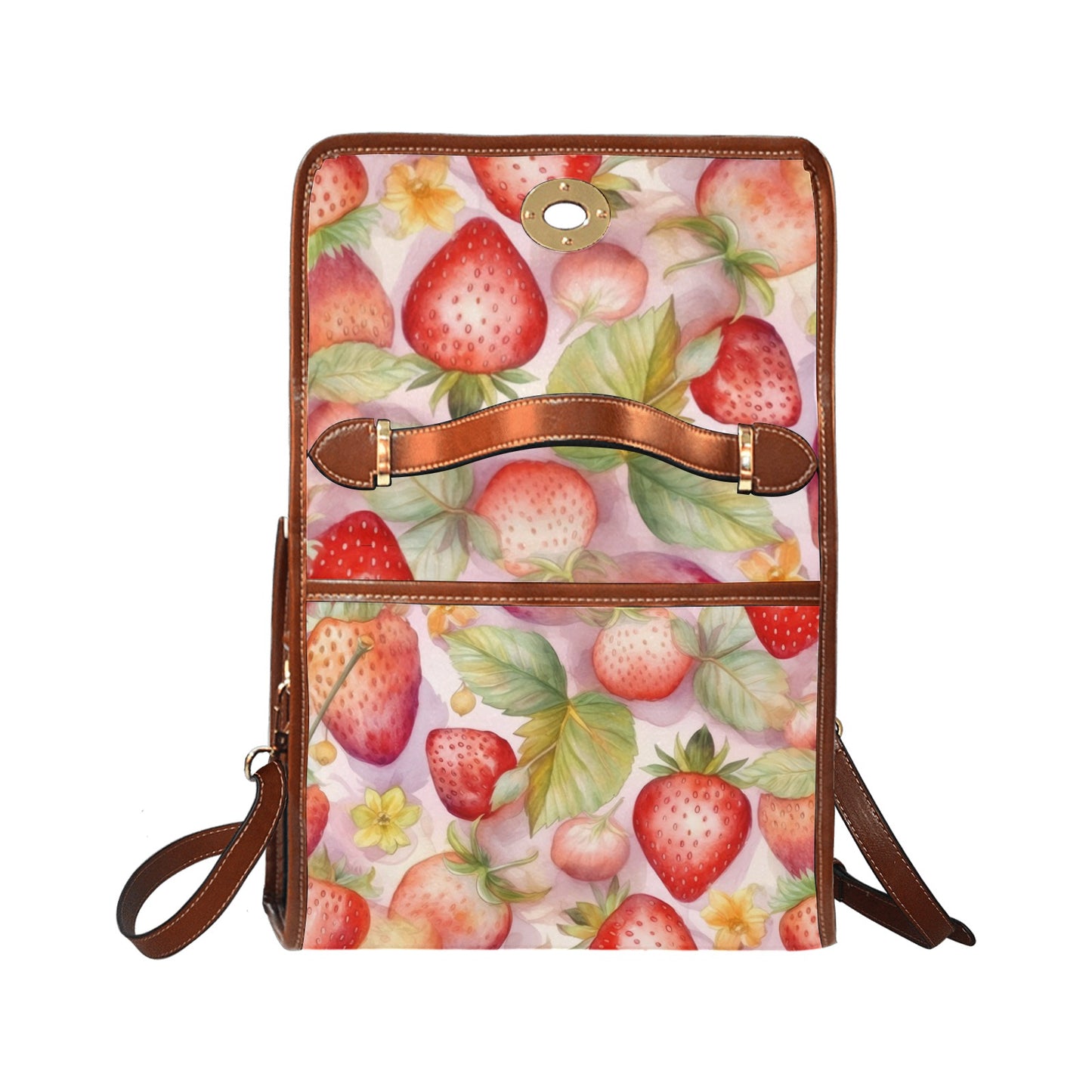 pink strawberries purse handbag shoulderbag