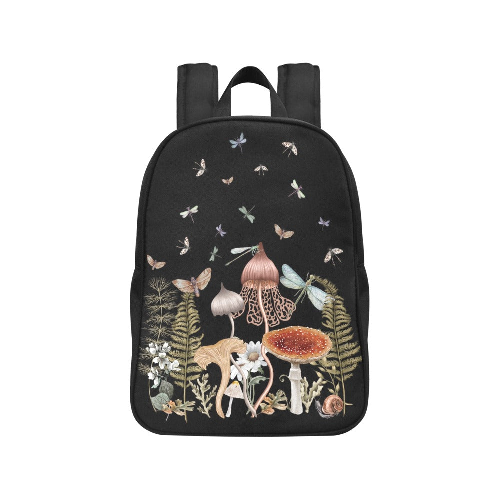 mushrooms backpack, witchy back pack