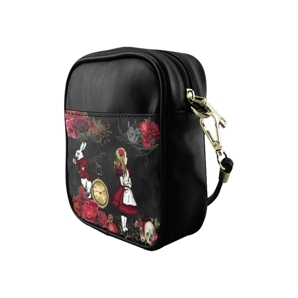 Red Alice in Wonderland Mini Phone Purse - Crossbody Sling Bag