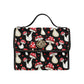red and black mushrooms purse, cross body bag