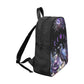 Goth Purple Raven Backpack, Witchy Bookbag (Select Size), Canvas Back pack