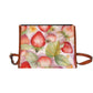 Cute Pink Purse Red Strawberries Canvas Satchel Bag