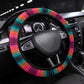 Coral Turquoise Serape Steering Wheel Cover