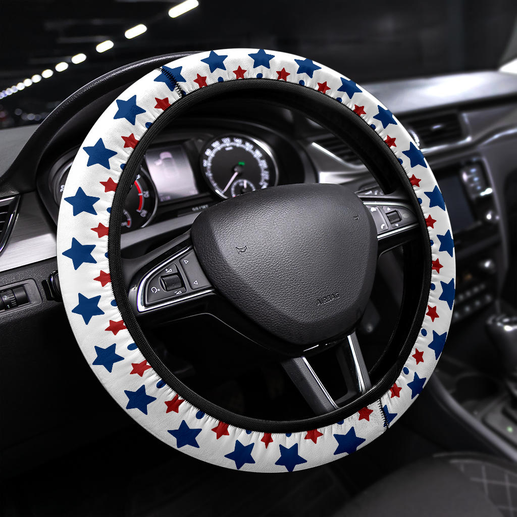 Patriotic Stars Steering Wheel Cover