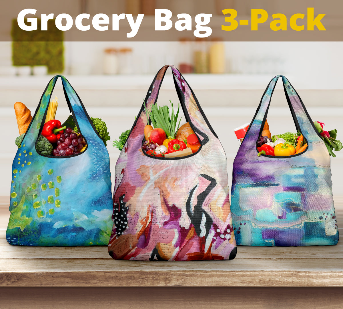 Abstract Art Set 01 - Grocery Bags