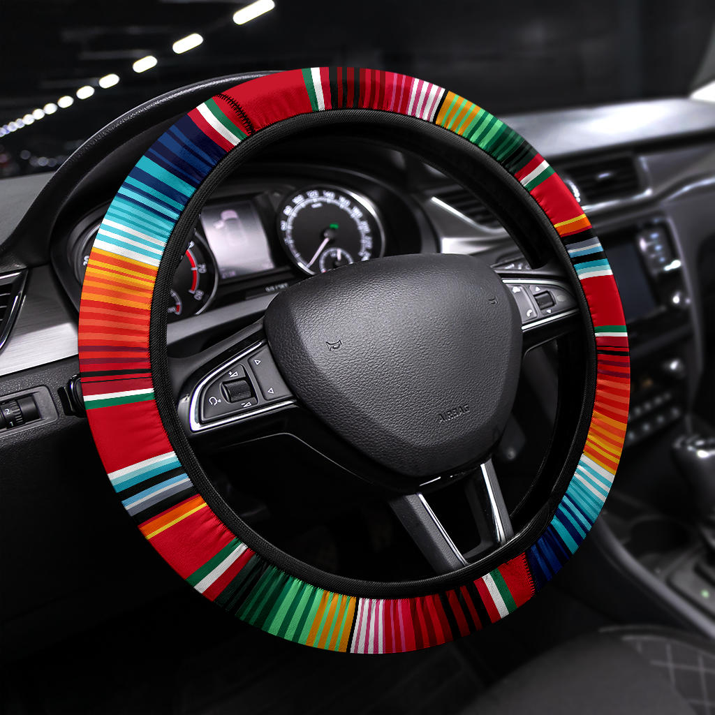 Colorful Serape (A) Steering Wheel Cover