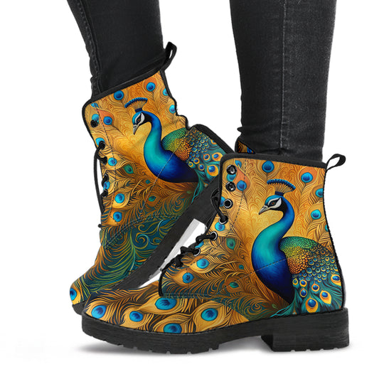 Golden peacock ankle boots mens womens