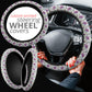 Purple Flowers Steering Wheel Cover