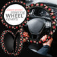 Black Strawberries Steering Wheel Cover