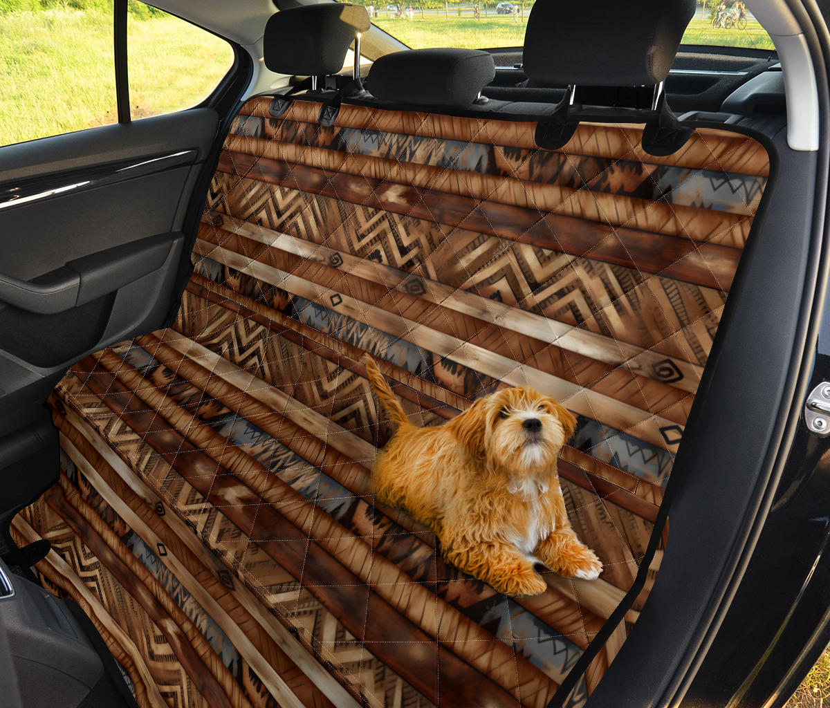 Southwestern Stripes Pet Seat Cover for Car Back Seats