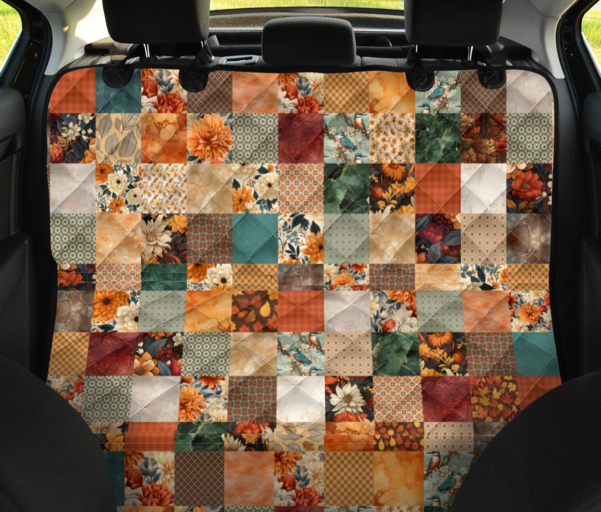 Autumn Patchwork Car Pet Seat Cover