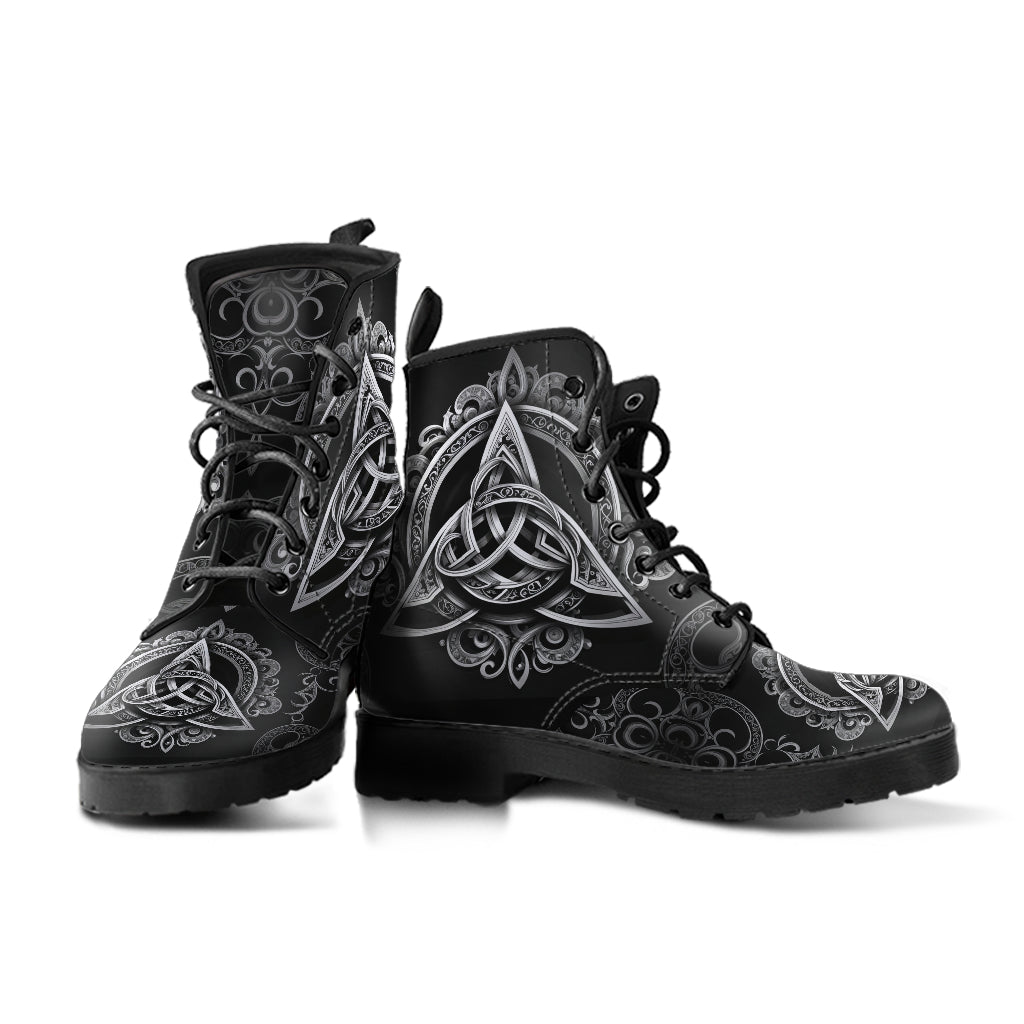 Witchy Triquetra Lace Up Ankle Boots