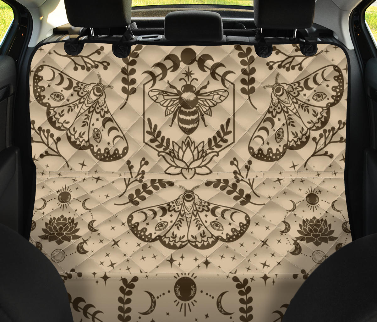 Honey Bee and Moth Car Pet Seat Cover