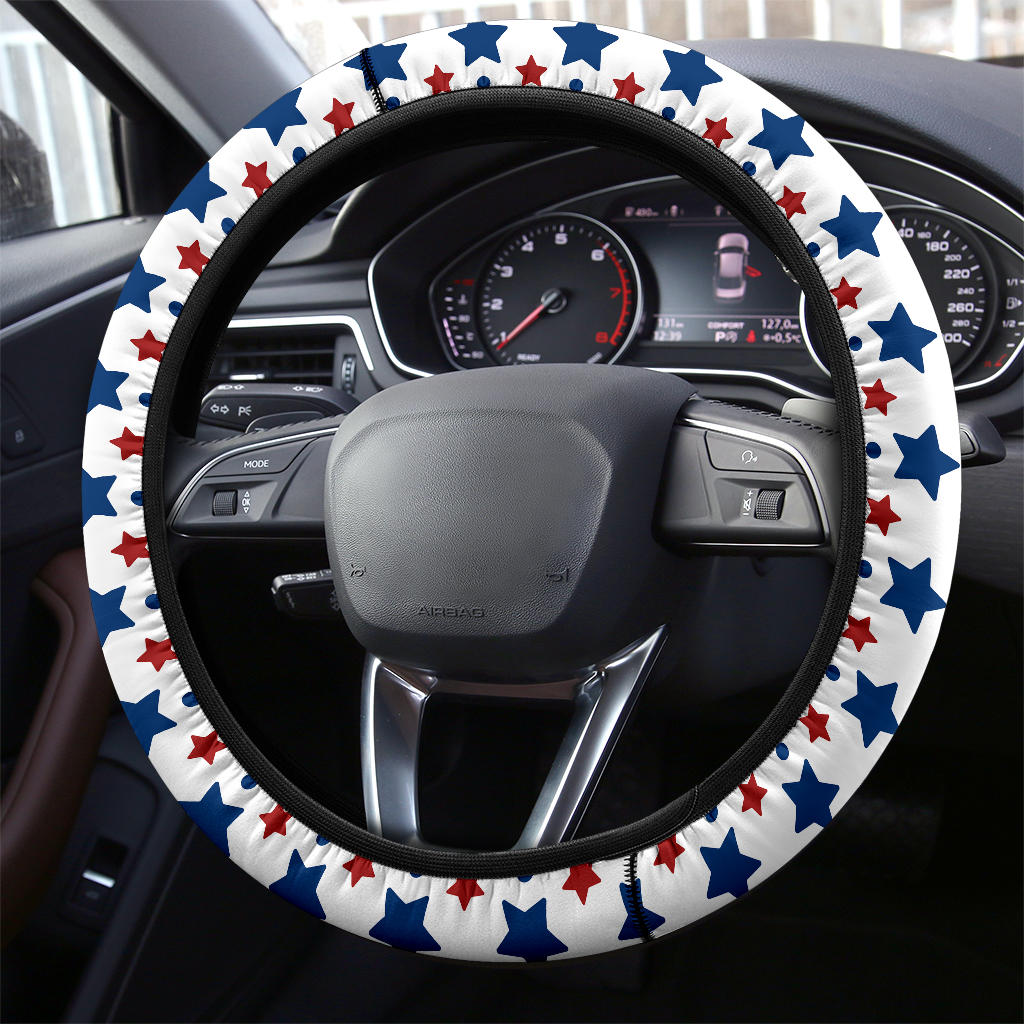 Patriotic Stars Steering Wheel Cover