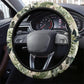 green floral steering wheel cover