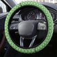 Retro Green Pattern Steering Wheel Cover