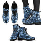 Blue Camo Combat Boots